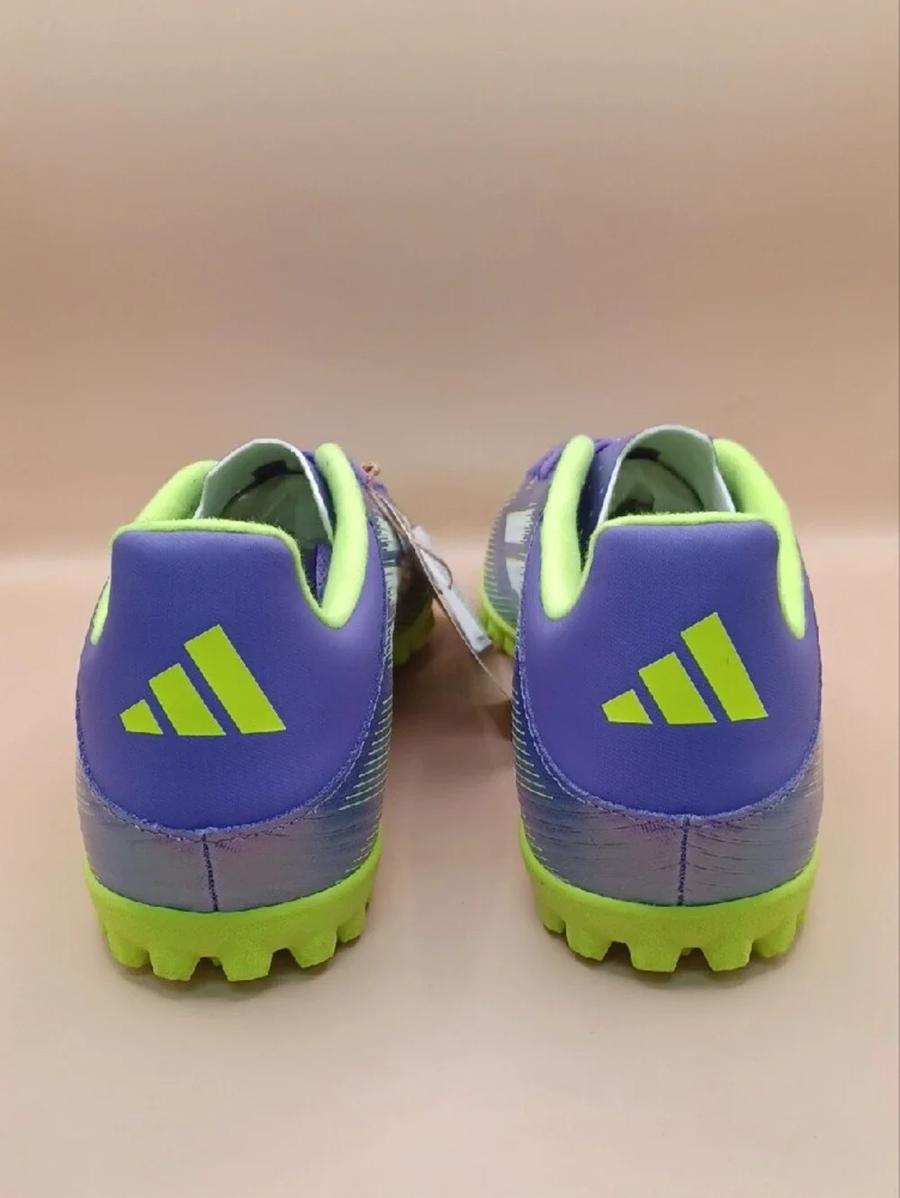 NWOB Adidas F50 Club Series TF Soccer Cleats-Purple/Green Men Size 8.5 US
